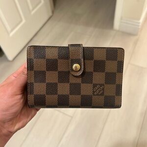 Louis Vuitton Damier Ebene Kisslock Wallet